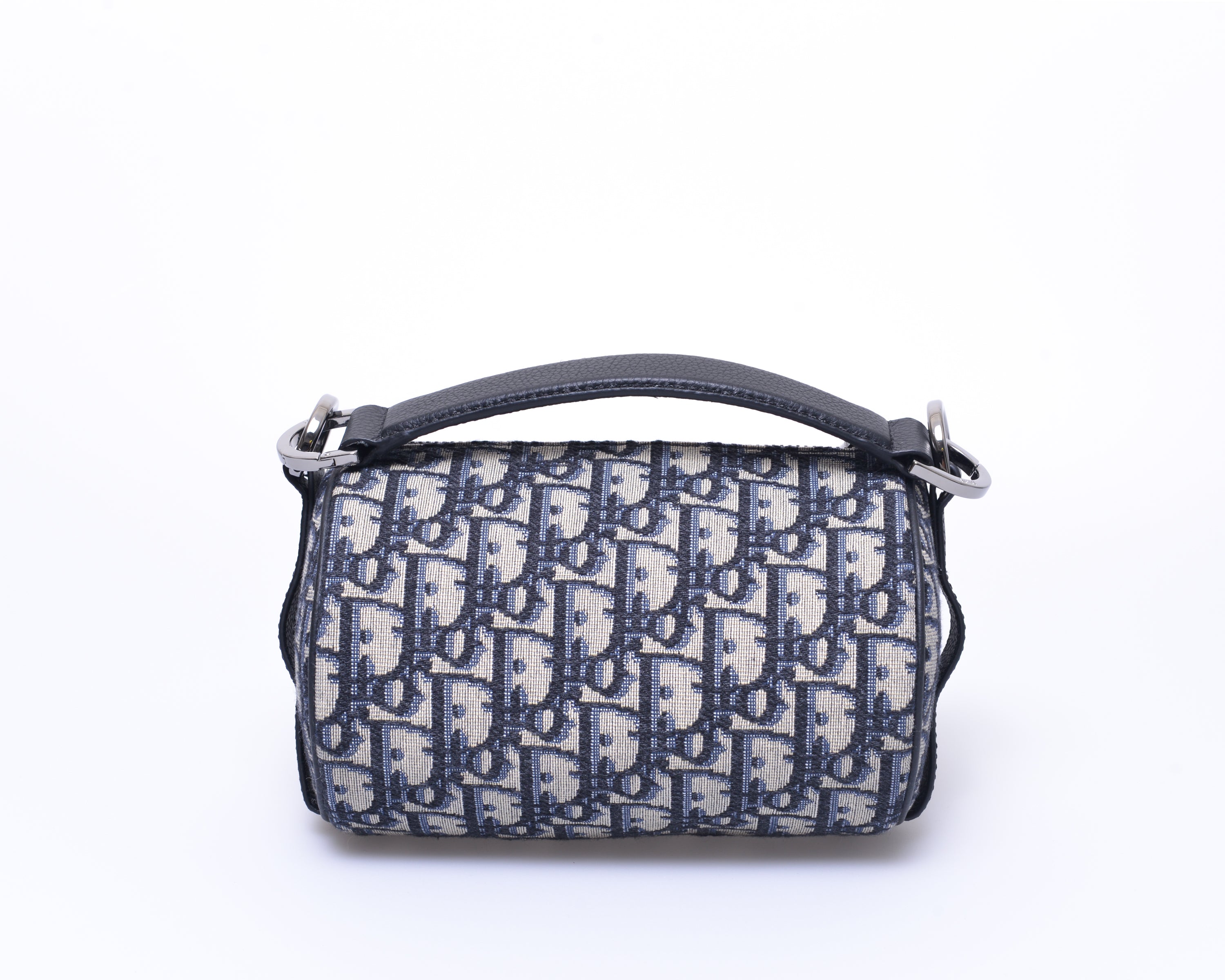 Mini Roller Bag with Strap Beige and Black Dior Oblique Jacquard and Black Grained Calfskin DIOR BG #20 Mini Roller Bag with Strap Beige and Black Dior Oblique Jacquard and Black Grained Calfskin DIOR BG
